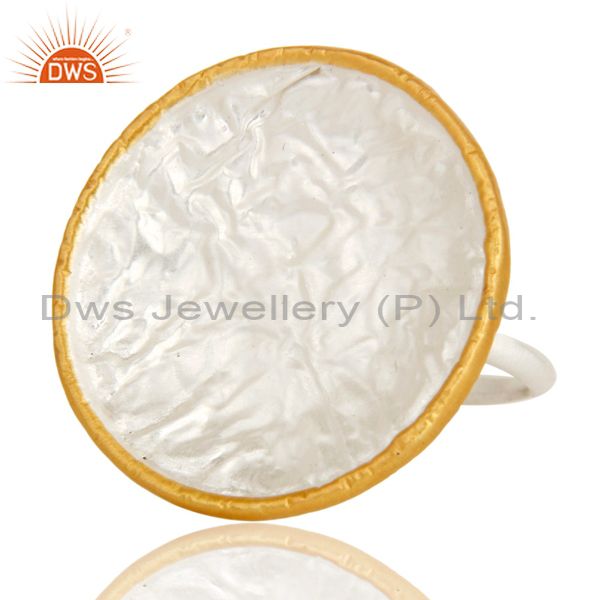 Exporter Handcrafted Brass Silver and Gold Plated Round Fashion Rings Jewelry