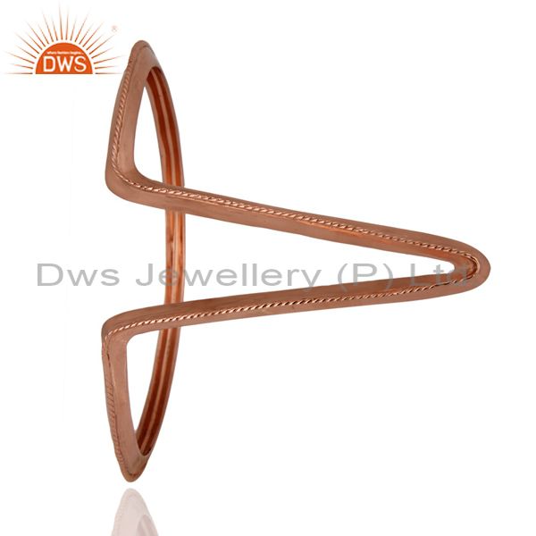 Supplier of Designer sterling silver handmade rose gold plated classic bangle