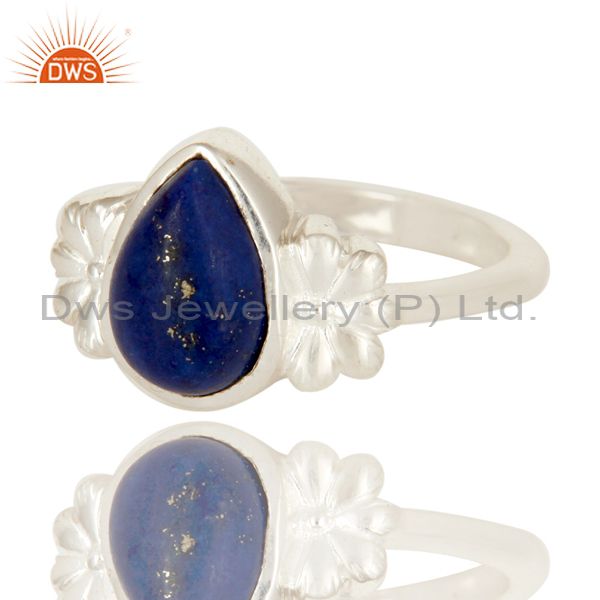 Exporter Solid 925 Sterling Silver Natural Lapis lazuli Gemstone Designer Ring