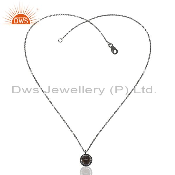 Exporter Black Rhodium Plated 925 Silver Pendant Jewelry Manufacturers