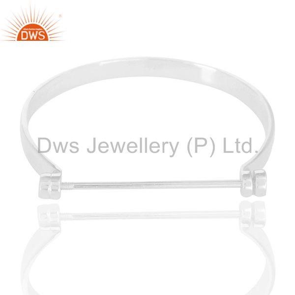Supplier of Beautiful solid sterling silver handmade screw lock openable bangle