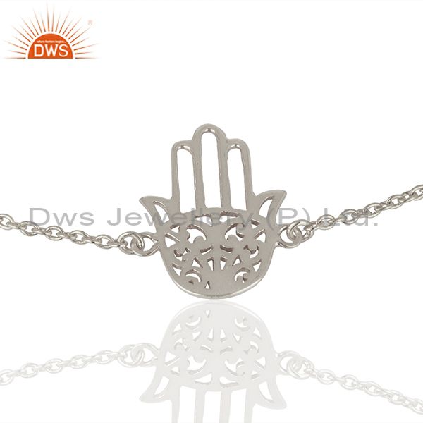 Exporter Hamsa Jewelry 925 Sterling Silver Hand Chain Bracelet