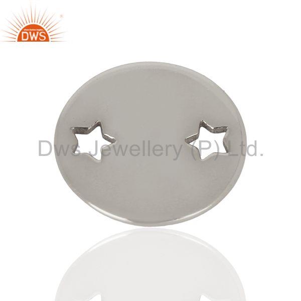 Exporter Silver Round Stamping Tag Star Engraving 925 Sterling Silver Jewellery Finding