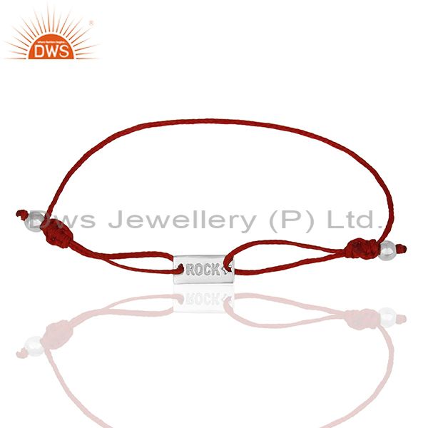 Exporter Designer 925 Silver Custom Thread Adjustable Bracelet Manufacturer