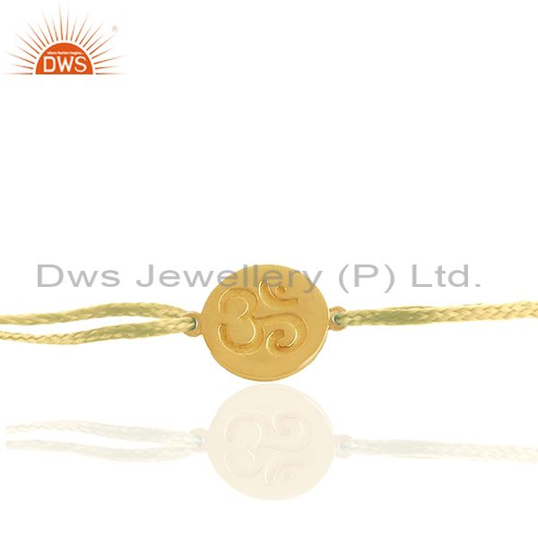 Exporter Hindu Dharma Om Charm Plain Silver Bracelet Jewelry Manufacturer