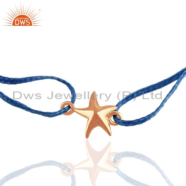 Exporter Rose Gold Plated Sterilng Silver Plain Star Charm Bracelet Suppliers