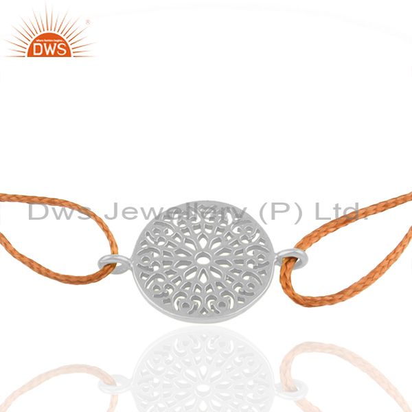 Exporter Designer White Plain Sterling Silver Charm Bracelet Manufacturer India