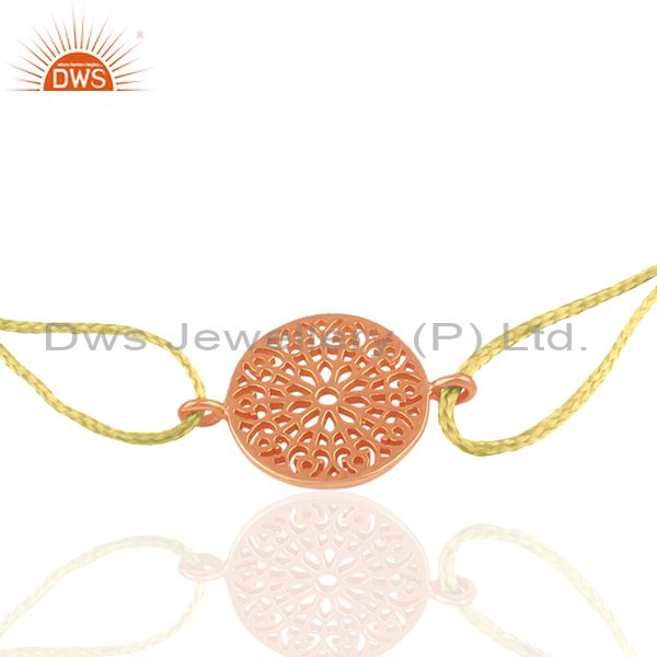 Exporter Rose Gold Plated Plain Silver Charm Bracelet Manufacturer of Jewelry