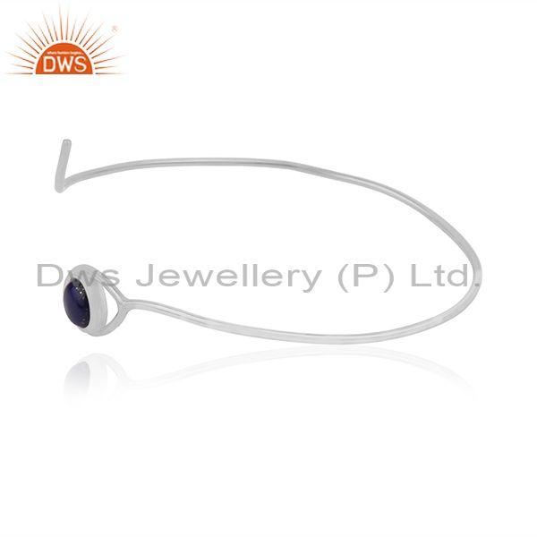 Supplier of Handmade 925 silver evil eye design cuff bangle manufacturer