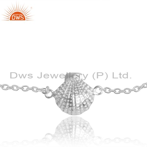 Shell design 925 sterling silver handmade chain bracelets jewelry