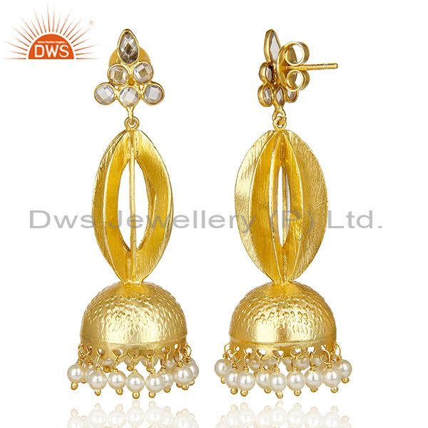 Exporter Gold Plated Silver Chendelier Earring Make For Some Lovely Indian Bridal Wear