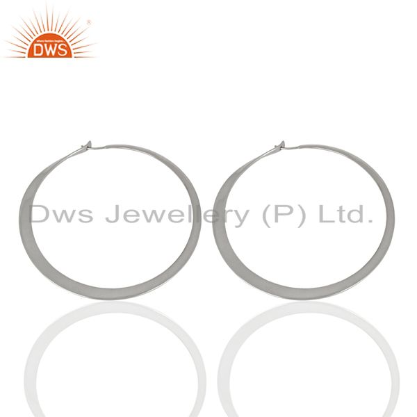 Exporter Wholesale Sterling Fine Silver Womens Hoop Earrings Jewelry Supplier