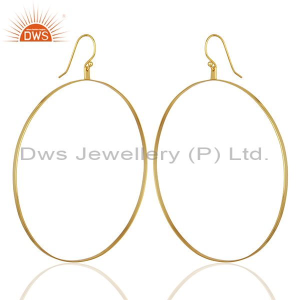 Exporter Gold Plated Circal Design Silver Girls Earring Jewelry Manufacturer