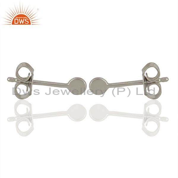 Exporter Unique Sterling Fine Silver Girls Stud Earrings Jewelry Manufacturer