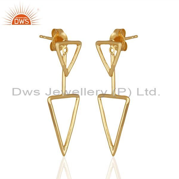 Exporter Designer Gold Plated 925 Sterling Silver Women Earrings Manufacturers