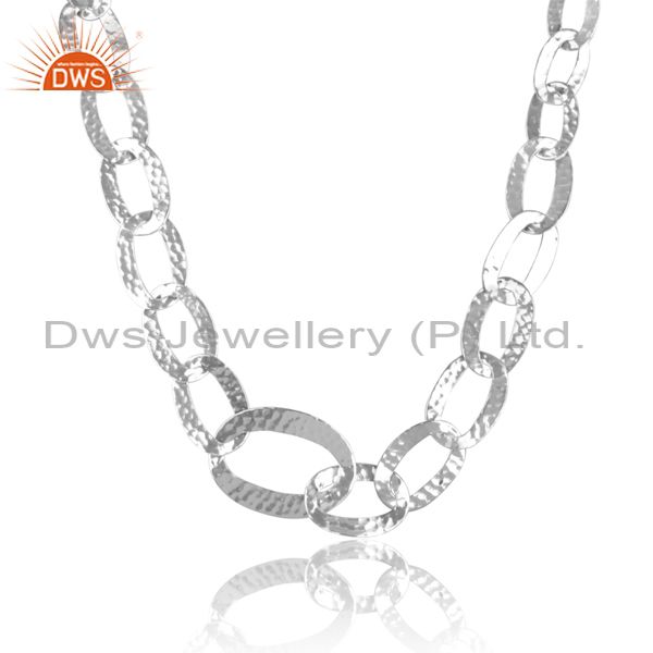 Handmade Fine 925 Silver Entwined Opera Necklace