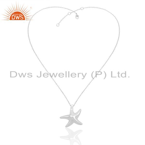 Exporter Handmade 925 Sterling Silver Lucky Star Fish Charm Pendant Manufacturers India