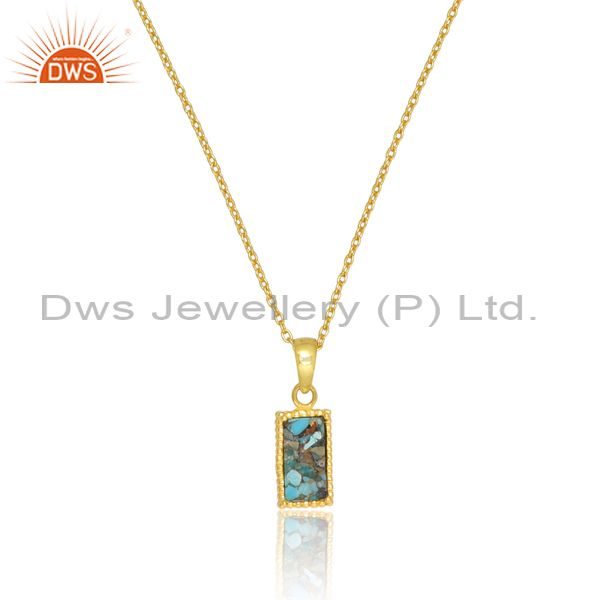 Coin Beguette Boulder Turquoise Drop And Chain Women Fashion