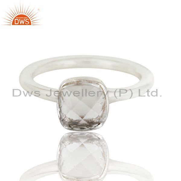 Exporter Handmade Sterling Silver Crystal Quartz Gemstone Stackable Ring
