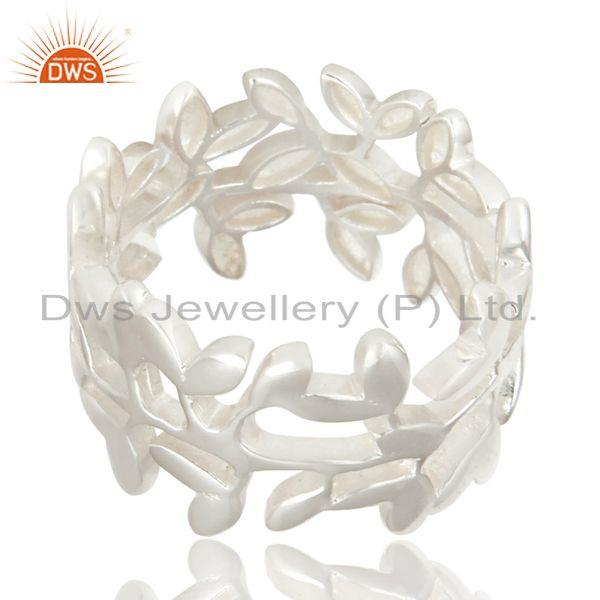 Olive Leaf Handmade 925 Sterling Silver Band Rings Jewellery