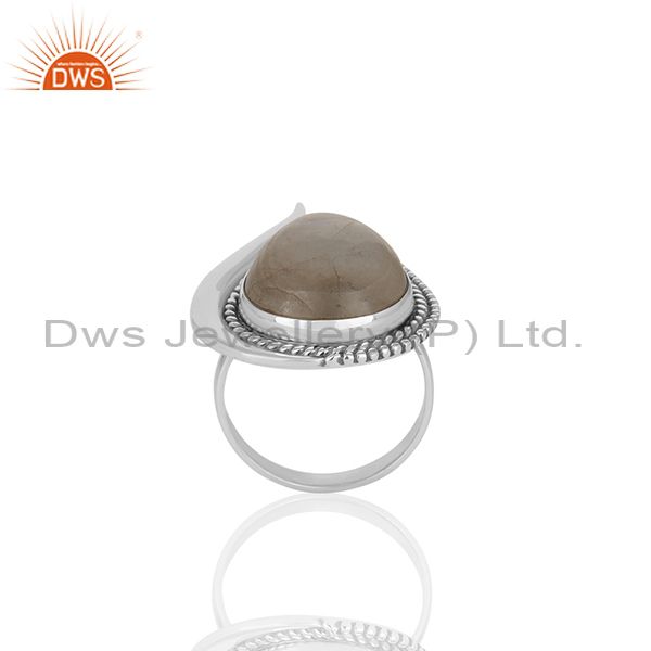 Exporter Rainbow Moonstone 925 Silver Cocktail Rings Manufacturer of Jewelry