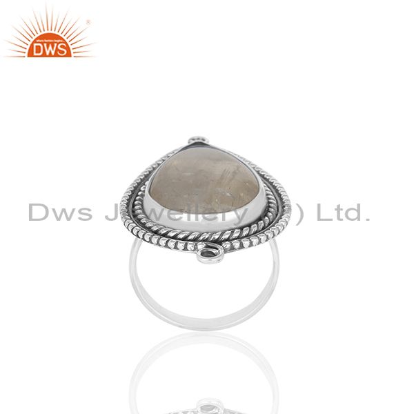 Exporter Indian Handmade 925 Sterling Silver Moonstone Designer Rings Supplier from India