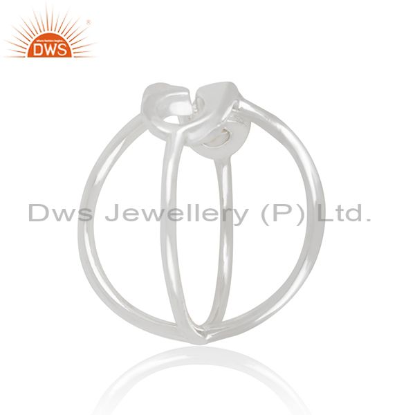 Exporter Custom Pin Design Fine Sterling Silver Garnet Gemstone Ring Suppliers