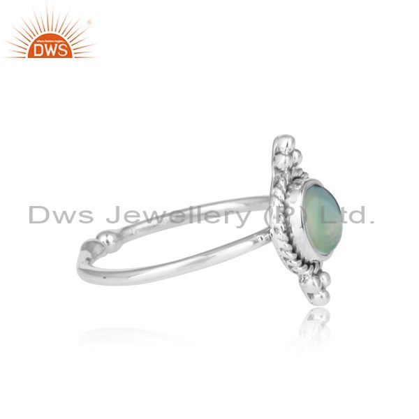 Exporter Ethiopian Opal Gemstone Sterling Silver Oxidized Ring Jewelry