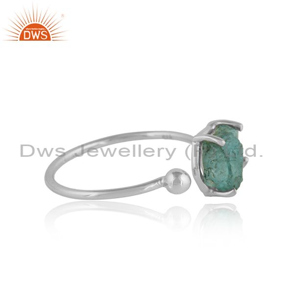 Exporter Designer 925 Sterling Fine Silver Apatite Gemstone Ring Jewelry