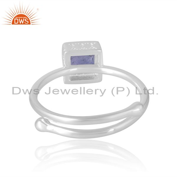 Friendship Tanzanite Cut Square Ring With Adjustability