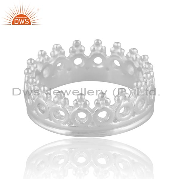 Silver White Ring Like A Crown