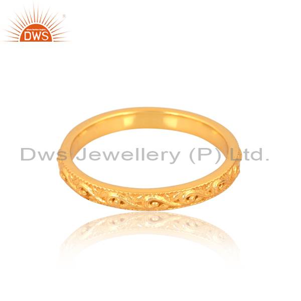 Stunning Gold Vermeil Handcrafted Ring for Girls