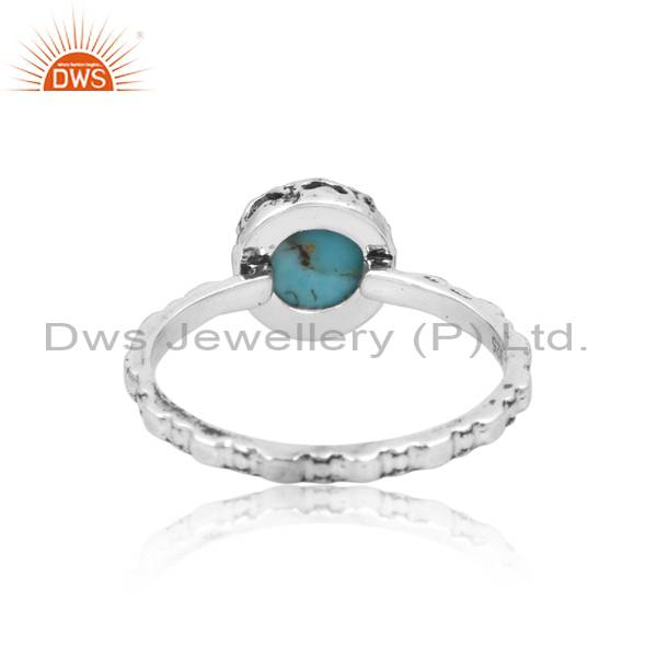 Kingman Turquoise: Oxidized Ring Gems