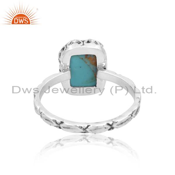 Kingman Turquoise: Oxidized Ring For A Distinctive Look