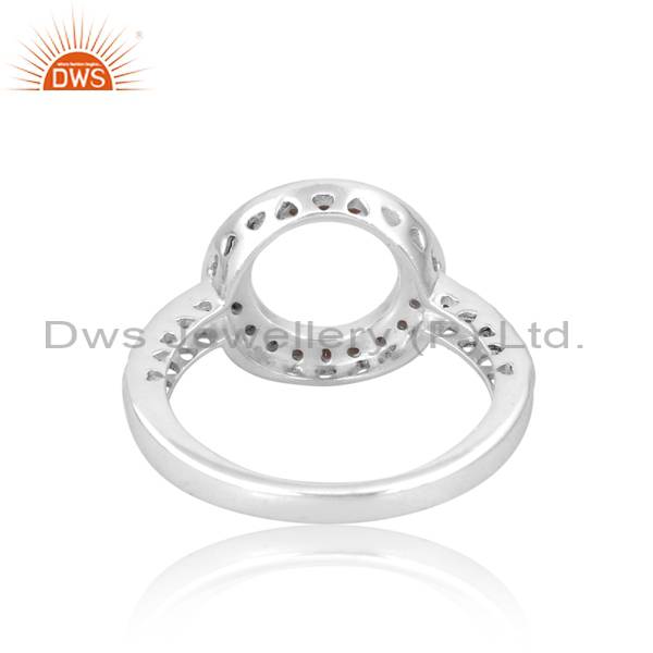 Handcrafted Smoky Silver Ring - 925 Authentic Design
