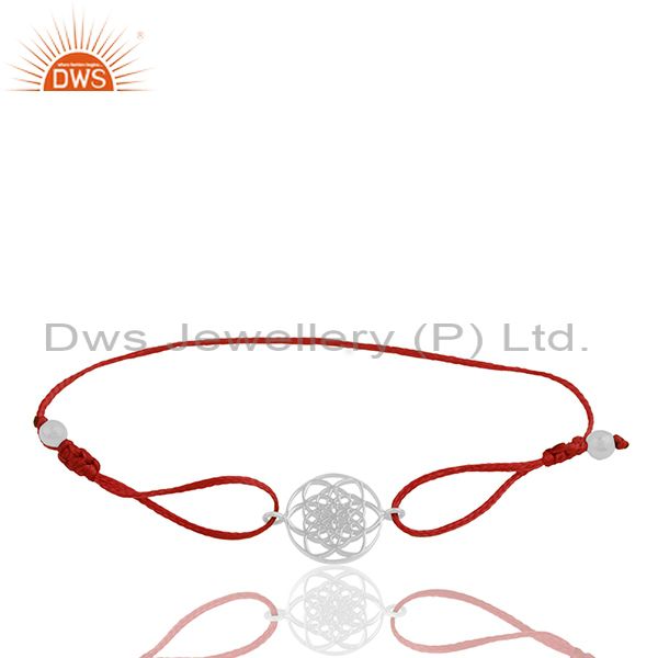 Exporter Solid Plain 925 Sterling Silver Chakra Design Women Bracelet Suppliers