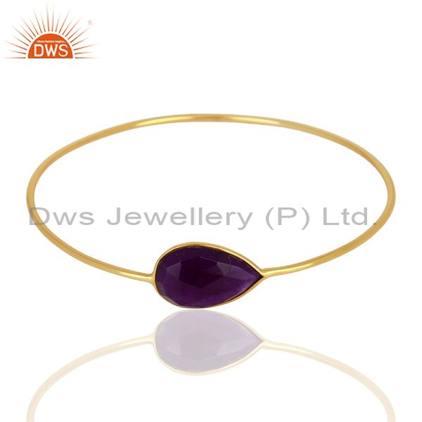 Supplier of Aventurine gemstone gold plated silver bangle jewelry supplier