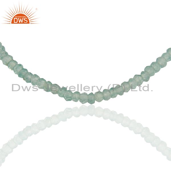 Exporter Apatite Gemstone Handmade Fine Silver Chain Necklace Jewelry Supplier