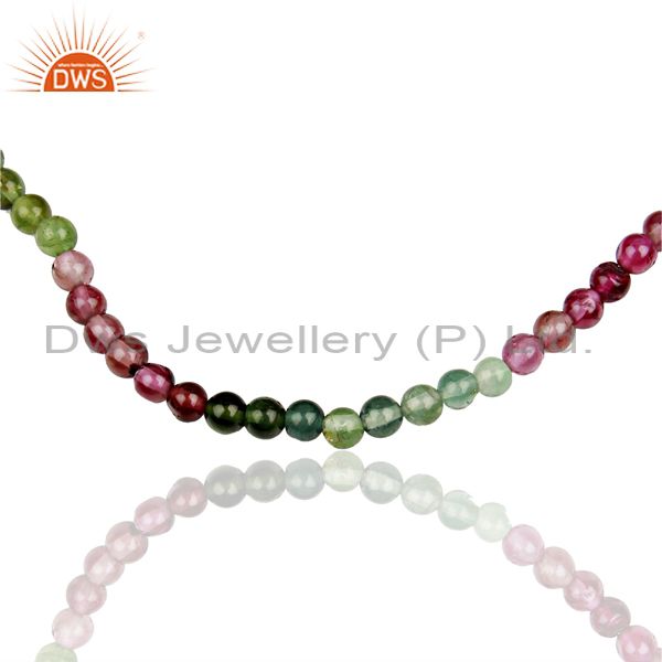 Exporter Tourmaline Gemstone Sterling Fine Silver Chain Necklace Jewelry