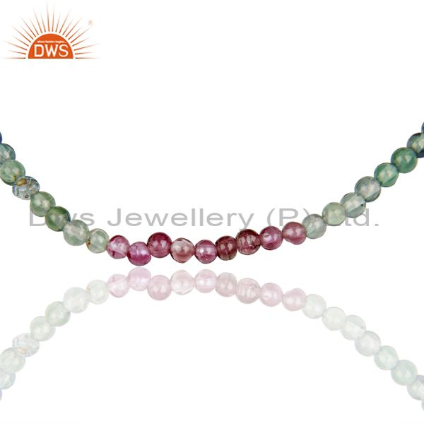 Exporter Multi Tourmaline Supplier Sterling Fine Silver Girls Chain Necklaces