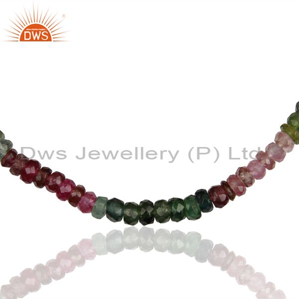 Exporter Sterling Silver Tourmaline Gemstone Womens Necklace Jewelry Supplier