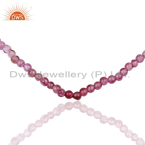 Exporter Pink Tourmaline Gemstone Sterling Silver Necklace Supplier Jewelry