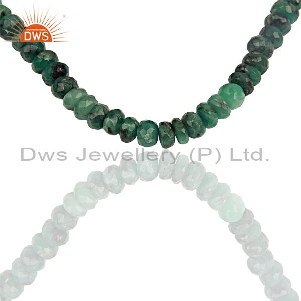Exporter Emerald Gemstone Designer Fine Silver Necklace Manufacturer Jewelry