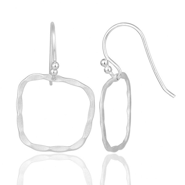 Suppliers Solid Sterling Silver Hammered Open Circle Dangle Earrings