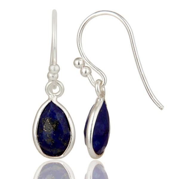 Suppliers Natural Lapis Lazuli Gemstone 925 Sterling Silver Earrings