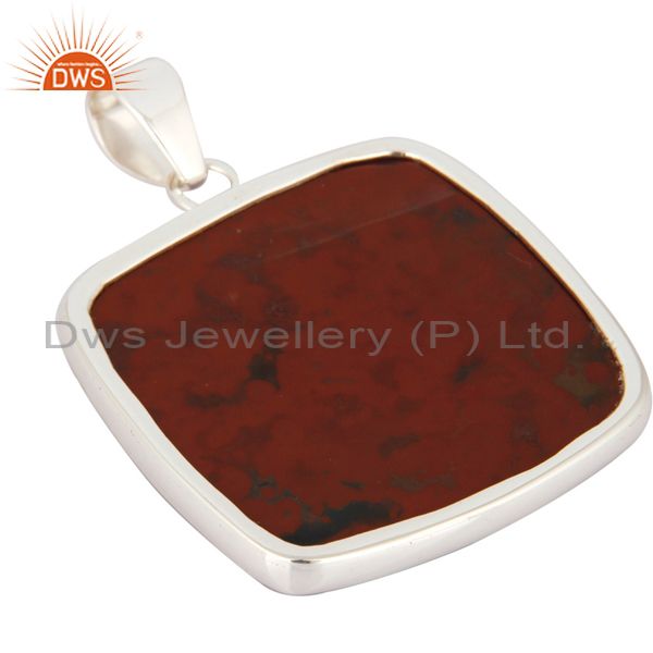 Suppliers Handmade Solid 925 Sterling Silver Pendant With Natural Bloodstone Jewelry