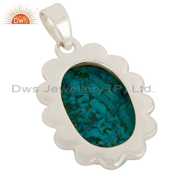 Suppliers Handmade Turquoise Gemstone Solid Sterling Silver Pendant Jewelry