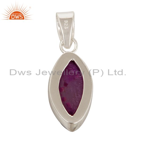 Suppliers Handmade Solid Sterling Silver Pink Druzy Agate Marquise Pendant