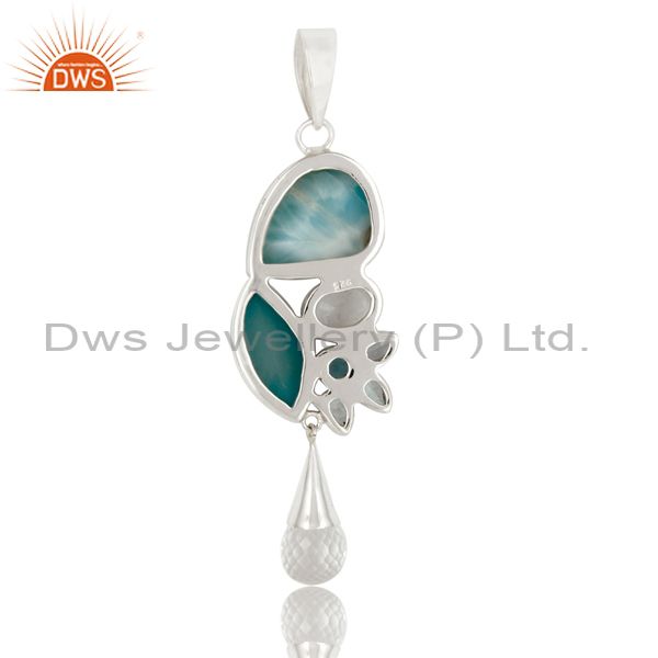 Suppliers Larimar Multi Color 925 Sterling Silver Handmade Exclusive Pendant Jewelry