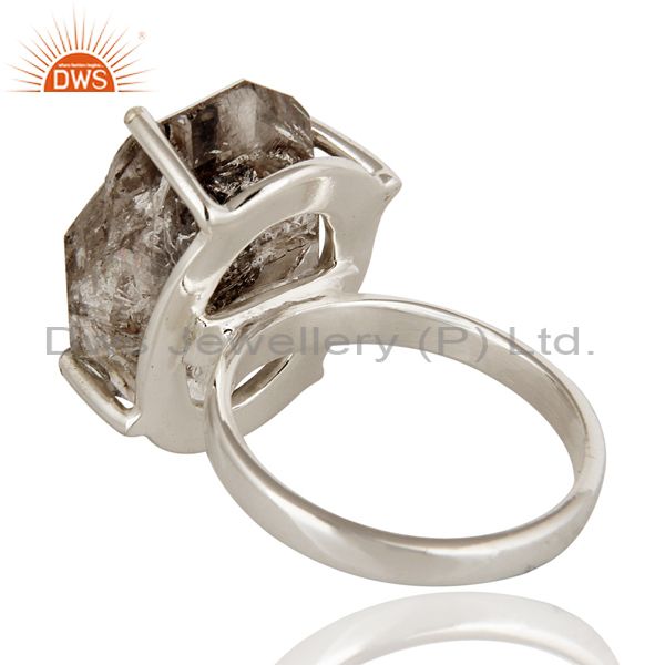 Solid Sterling Silver Herkimer Diamond Solitaire Rings